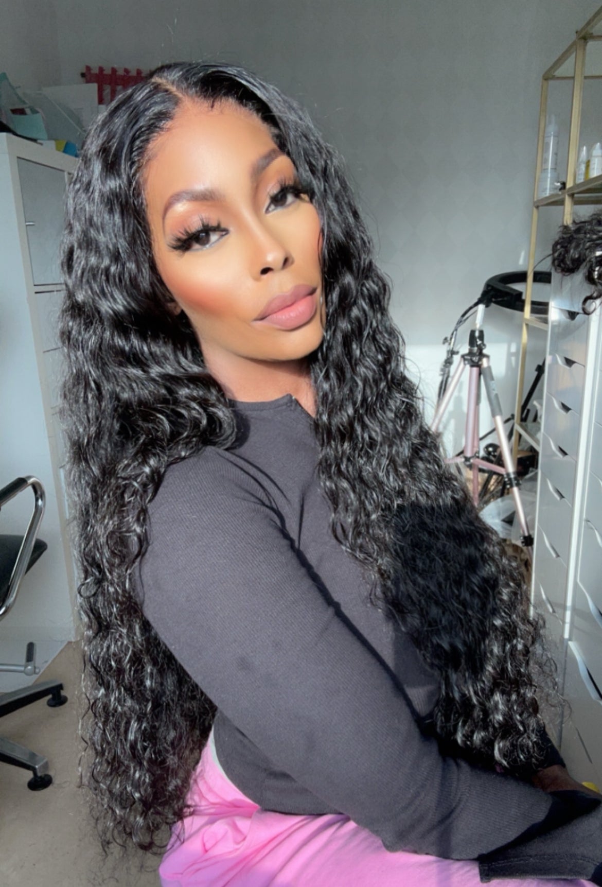 KHADIJAH HD Lacefrontal Loosecurl Wig 200% density
